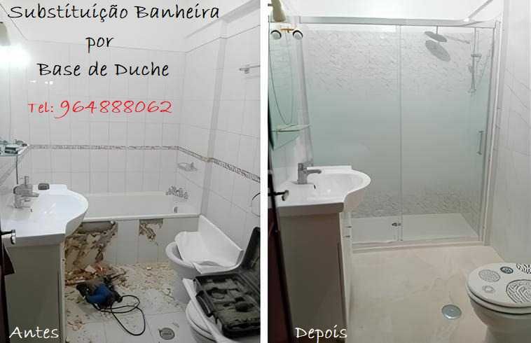 Banheira por Duche  - SUBSTITUIÇÃO!