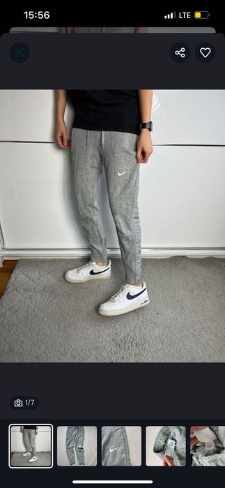 Dresy Nike small logo y2k grey