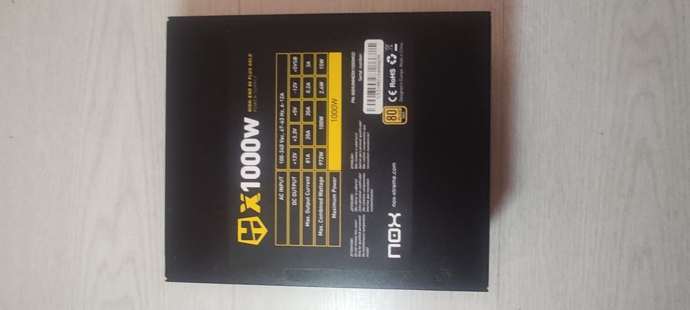 Fonte de alimentação NOX Hummer X 1000W