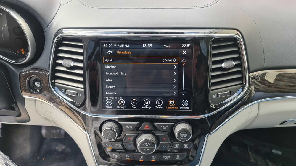 Polski Język JEEP Grand Cherooke  Menu Konwersja USA