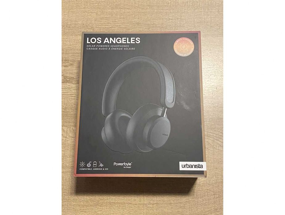 Urbanista Los Angeles Midnight Black słuchawki nauszne panel słoneczny