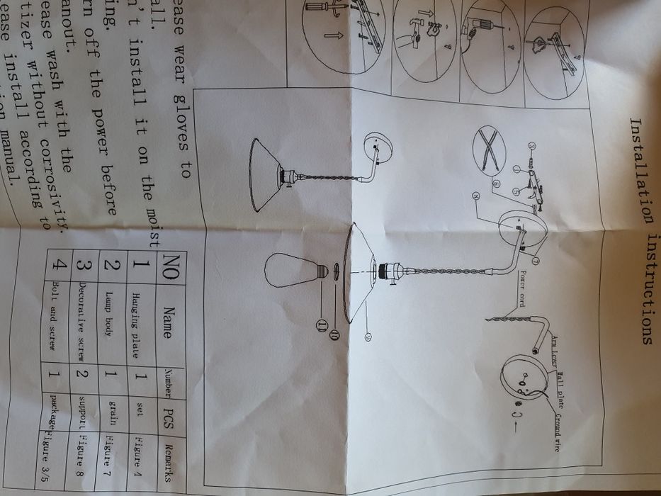 Zwis, jednopunktowa, LAMPA