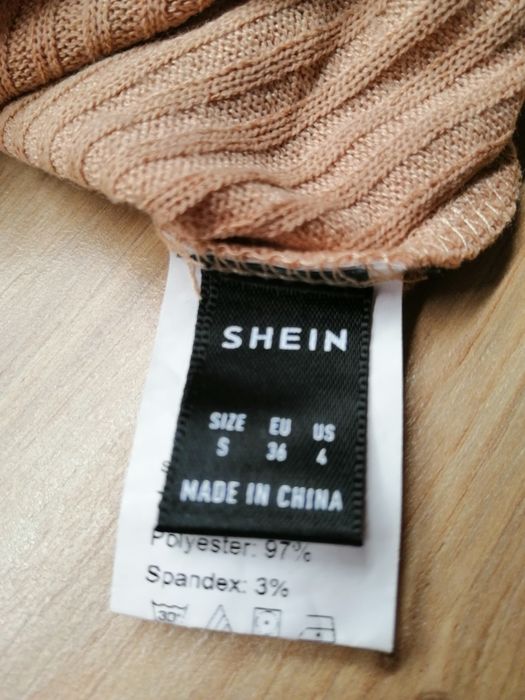 Bluzka damska S/36/8 Shein beżowa długi rękaw