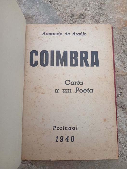 Livro  "COIMBRA – Carta a um Poeta"
