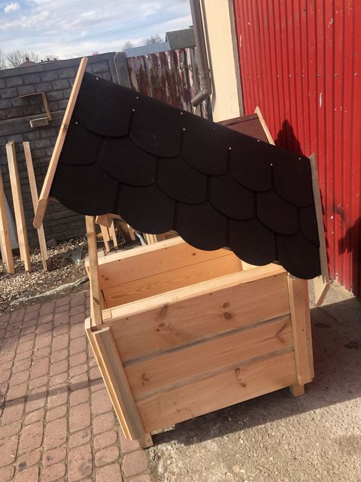 Buda dla psa drewniana OCIEPLANA DOSTĘPNA OD REKI CAŁA Polska wysyłka