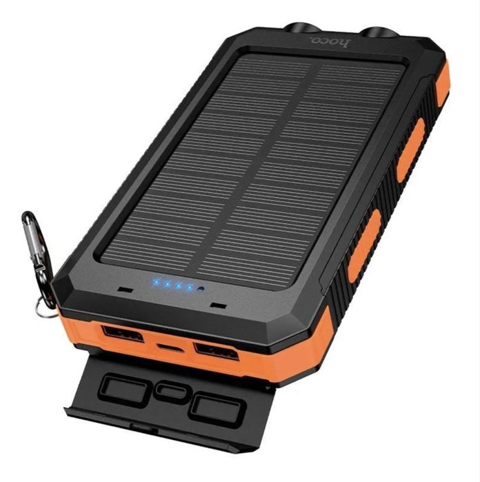 Повербанк Hoco J164 Platinum 8000 mAh із сонячною панелею Black/Orange