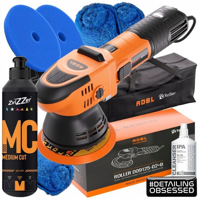 adbl roller d09125-02 polerka 9mm + pasta do szybkiego odświeżenia lakieru