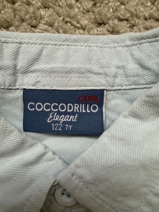 Koszula chłopięca krótki rękaw błękitna Coccodrillo 122