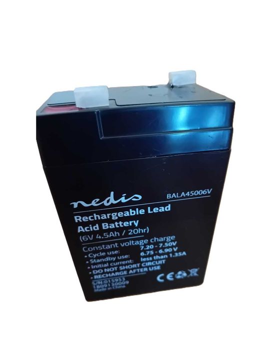 Pack Bateria 6V 4.5Ah recarregável nova + painel solar 6V 2.4W