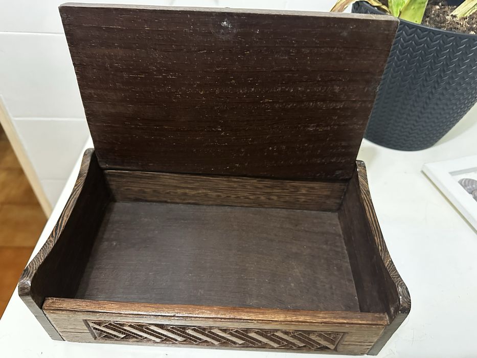 Caixa decorativa em madeira maciça de sucupira – artesanal e única