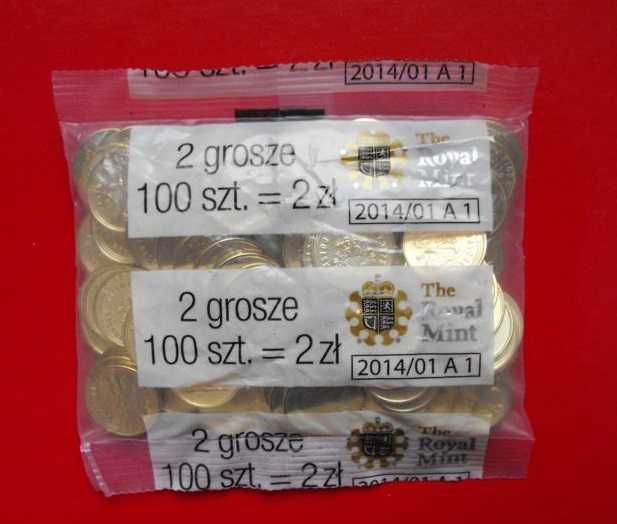 Woreczek 2 grosze 2013 Royal Mint