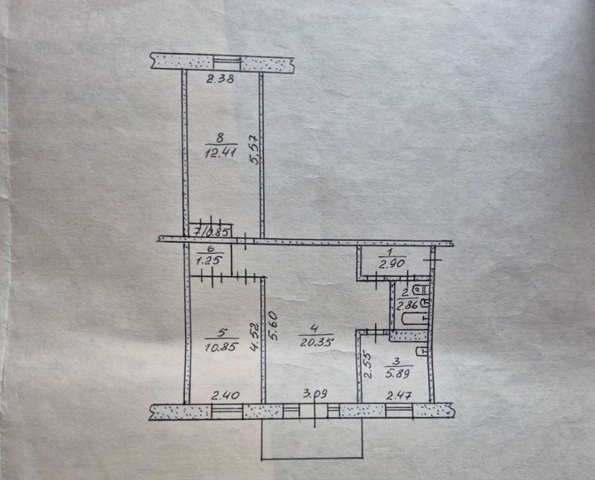 Продаж 3х кімн.квартири по вул.Віталія Матусевіча 17