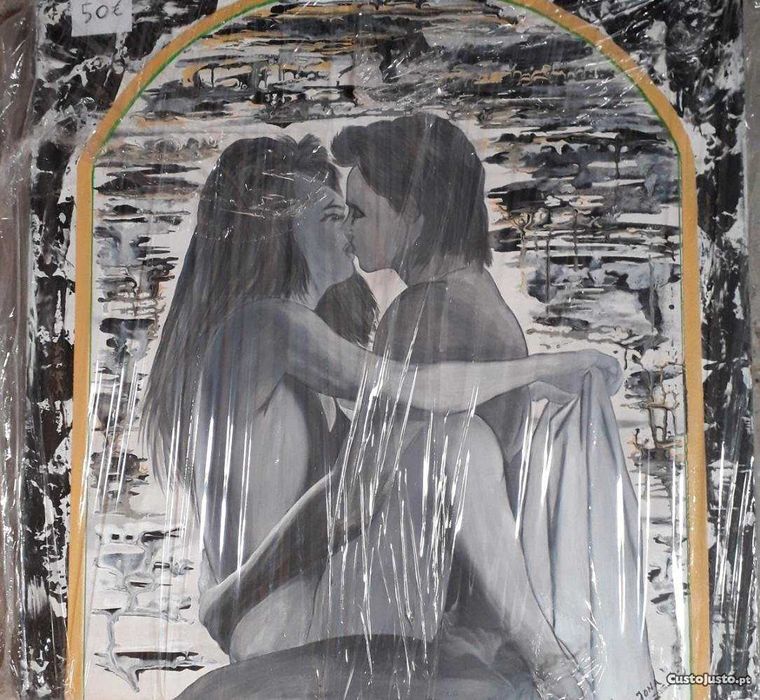 Quadro casal, pintado à mão a óleo ideal