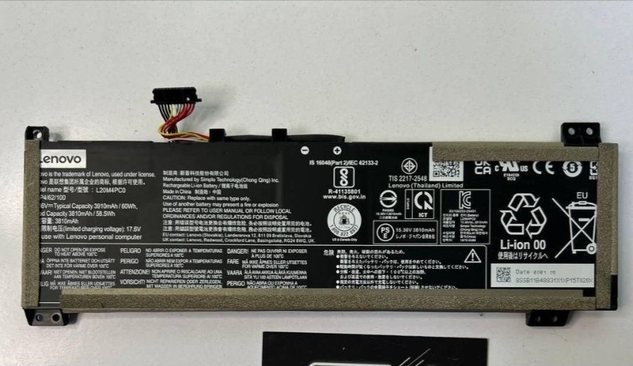 АКБ l20m4pc0 для Legion 5 ACH6H , SSD nvme 1TB Samsung PM981(MZ-VLB1T00). Батареи L20M4PC0 YRDD6 WDX0R 33YDH AP21O8M АКБ в ноутбуки Dell MSI Acer