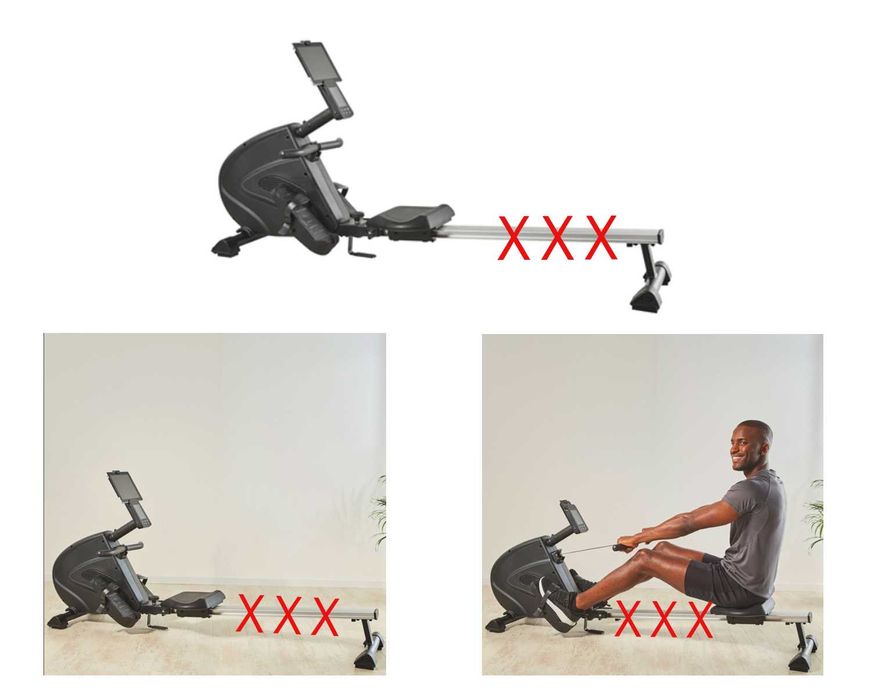 Wioślarz BEZ szyny magnetyczny ergonometr do wiosłowania MOCNY DEMO