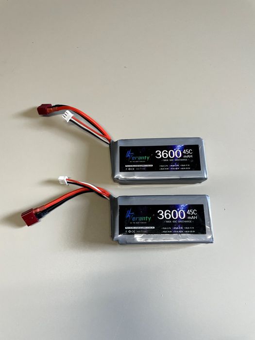 Akumulatory LiPo Teranty 3600mAh 45C 7.4V 2S Deans T-Plug | Zestaw (2638)