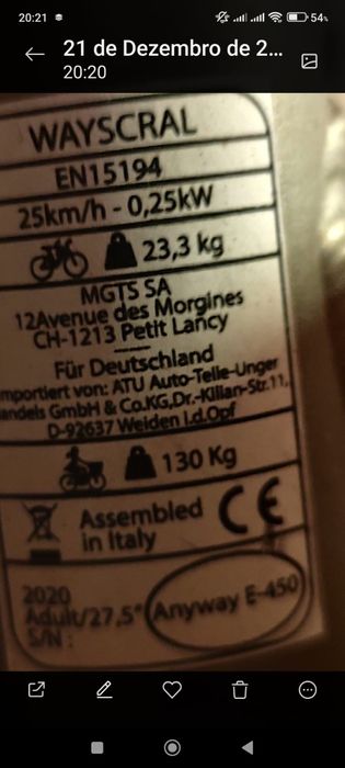 Bicicleta elétrica wayscral bom preço