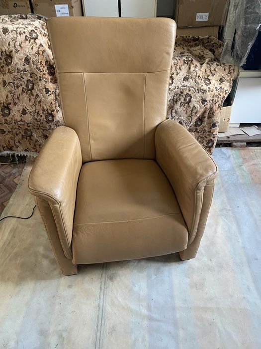 Шкіряне крісло реклайнер релакс