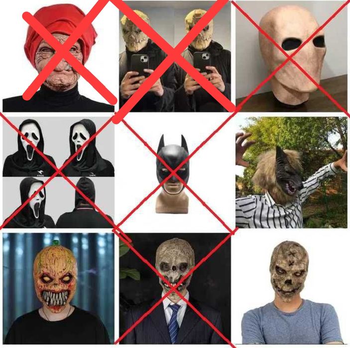 латексна маска латекс резинова монстр бетмен дедпул