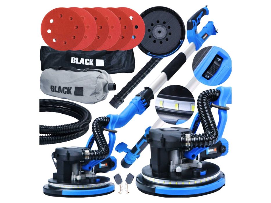 Szlifierka Do Gipsu Gładzi Żyrafa Bezpyłowa Składana Black - WYPRZEDAŻ