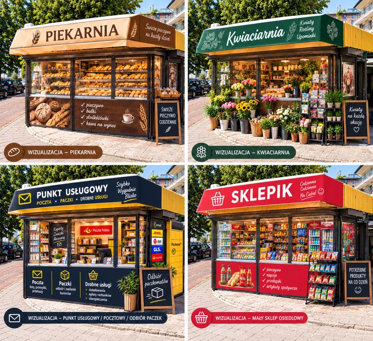 Kiosk handlowy Częstochowa Centrum z dzierżawą gruntu od UM