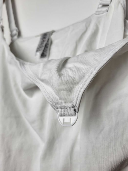 Koszulka 2x stanik do karmienia XL 46 48 piersią dla mamy biała czarna