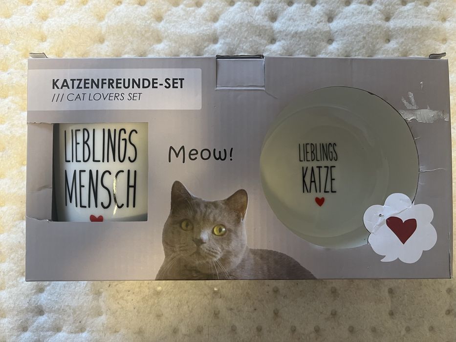 Germany Niemcy Lieblings katze mensch zestaw miska kubek Wrocław