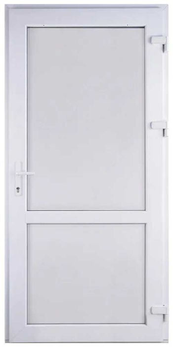 Drzwi Zewnętrzne PCV Jednoskrzydłowe na wymiar Biały 90x200 cm