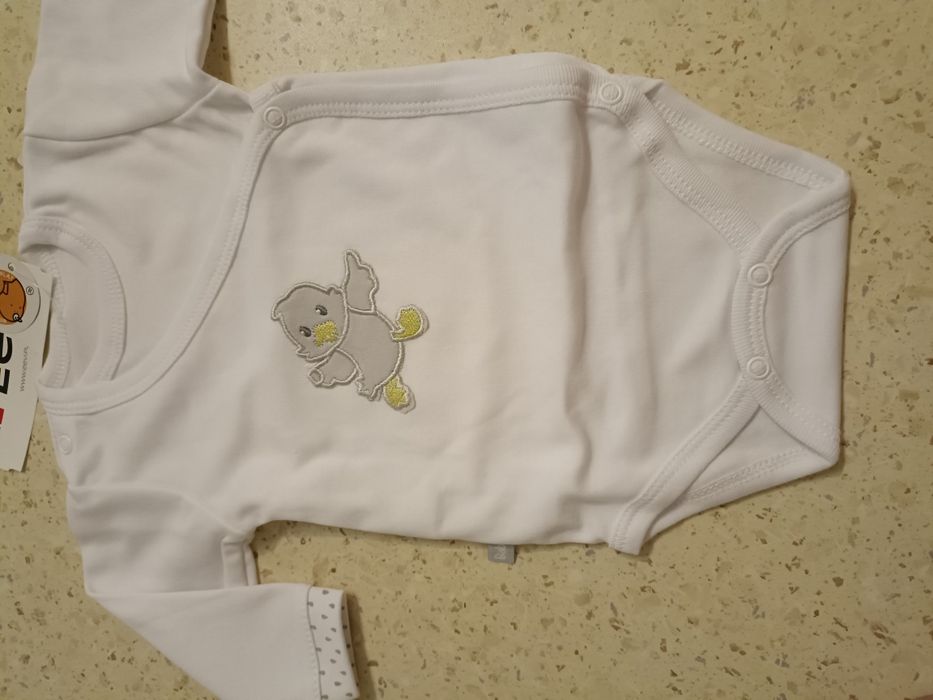 Body niemowlęce kopertowe białe Eevi rozm. 62