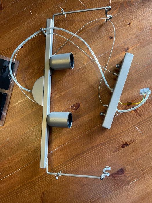 Żyrandol metalowo-szklany czarny