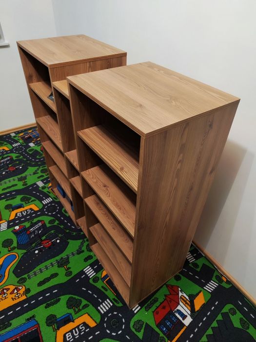 2 regały Black Red White solidne na książki zabawki