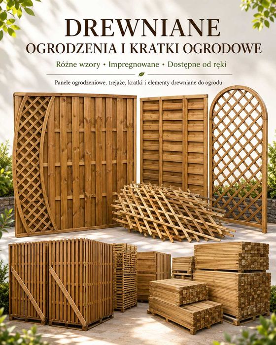 Płoty drewniane | Kratki | Furtki | Donice | Wyposażenie ogrodu