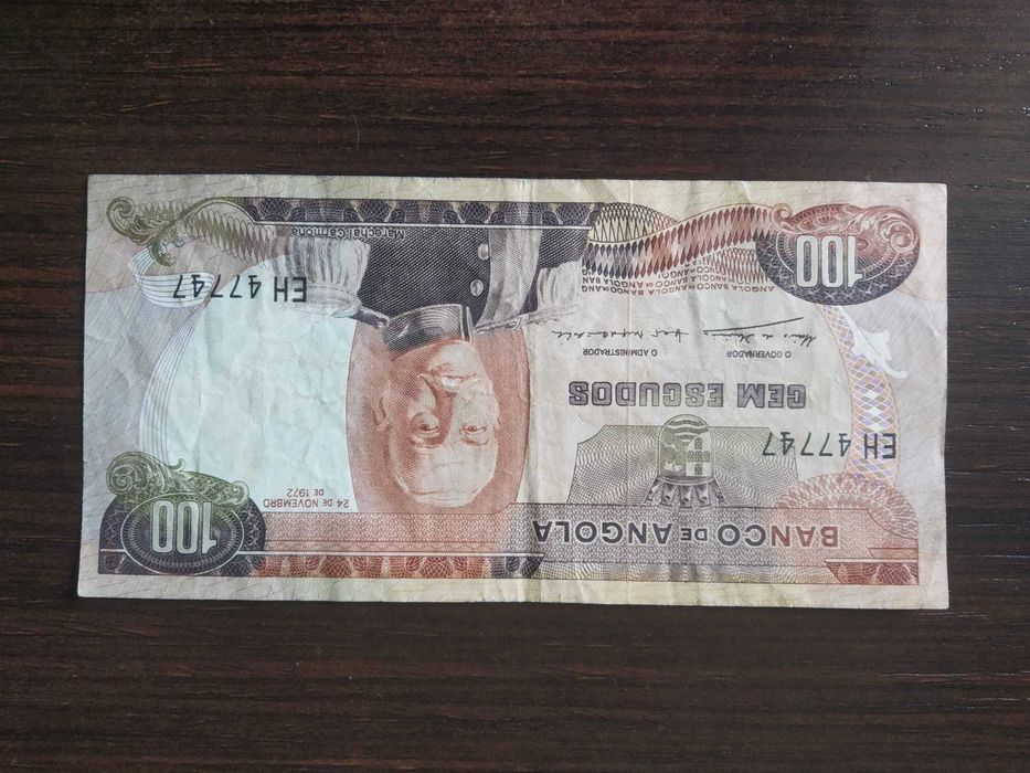 Nota de 100 Escudos de Angola (emissão de 24 de Novembro de 1972)