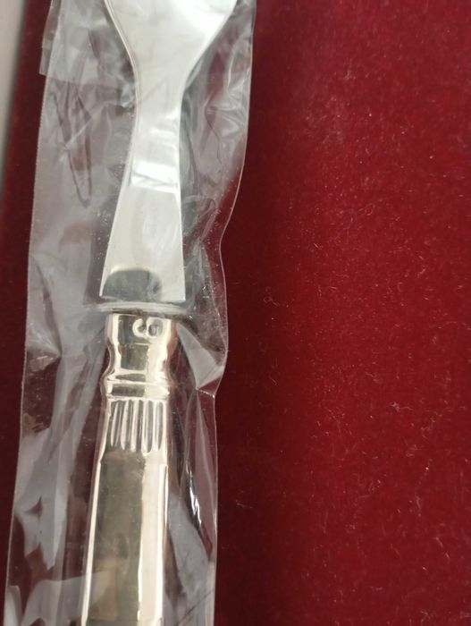 Conjunto batizado 5 peças prata 800-Novo em estojo