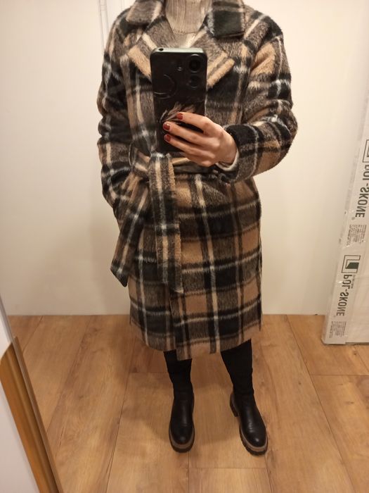 Płaszcz w kratkę XXS XS S