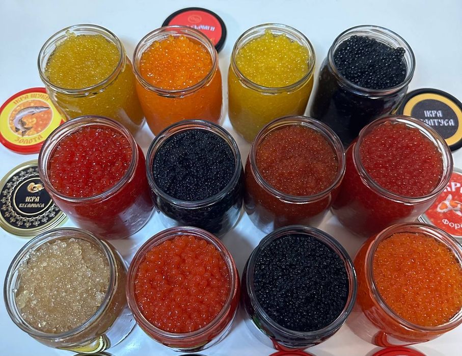 Ікра Червона Лососева . 12 Видів різних смаків