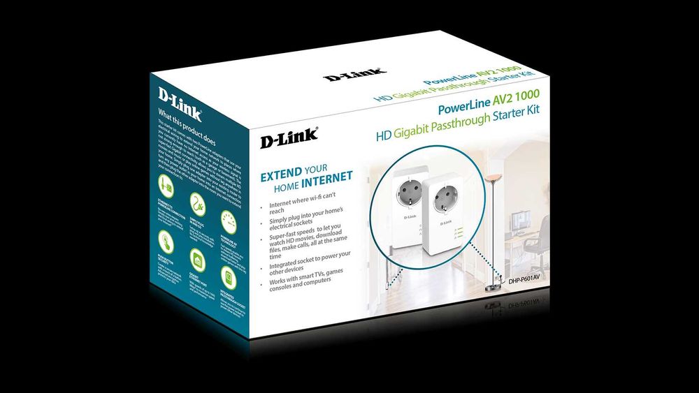 PowerLine AV2 1000 HD Gigabit Passthrough Kit