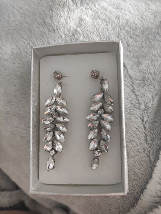 Kolczyki ślubne długie