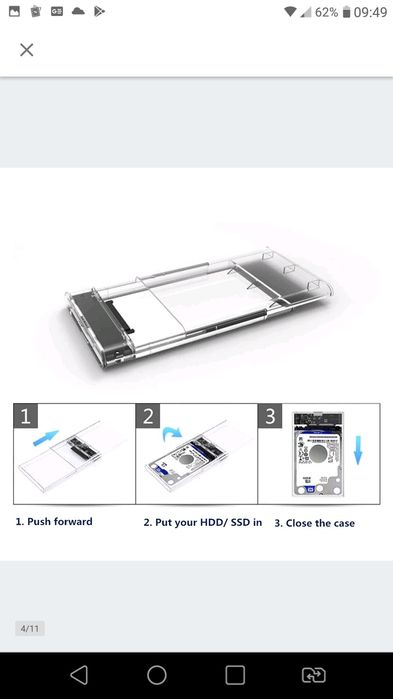 Obudowa  do dysku 2,5'' KIESZEŃ HDD SATA USB 3.0