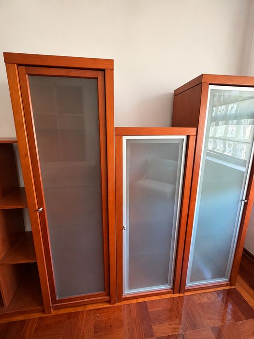 Conjunto de Mobiliário de Escritório – Estantes e Vitrine