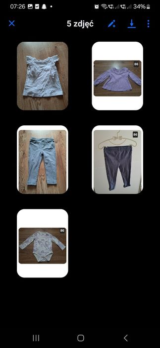 Paka ubranek dla dziewczynki