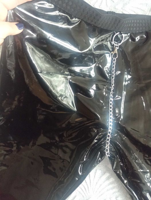 Legginsy Latex z łancuchem,XL