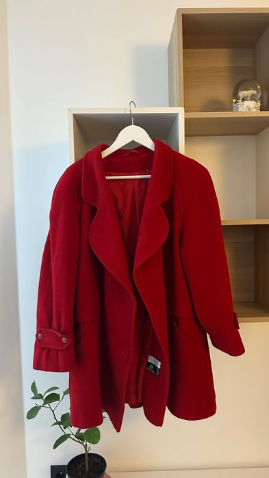 Червоне пальто Classic Woman із 100% вовни (Woolmark)