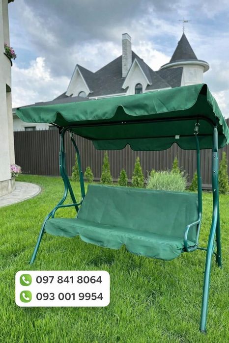 ВИРОБНИК /// -15% на Гойдалки з навісом Садові качелі Садовая качель купить Качель с навесом для дачи