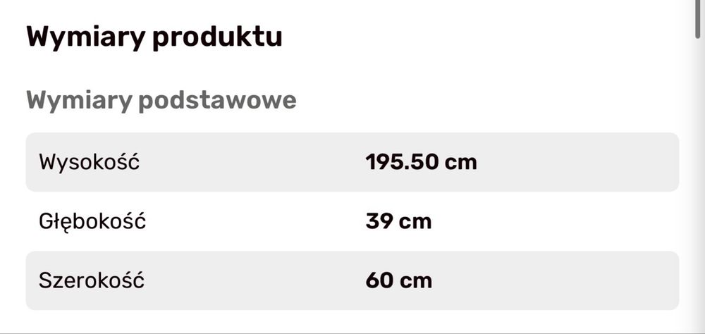 Kolekcja mebli Irma