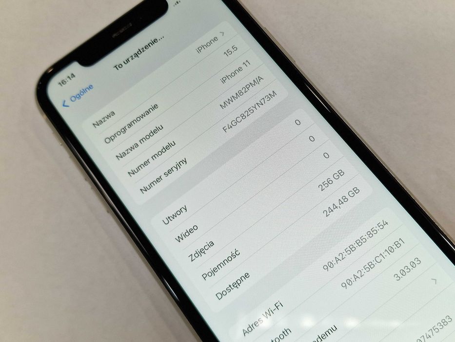 Iphone 11 256GB/ White/ Bat 86%/ Grade A-/ Gwarancja + ładowarka