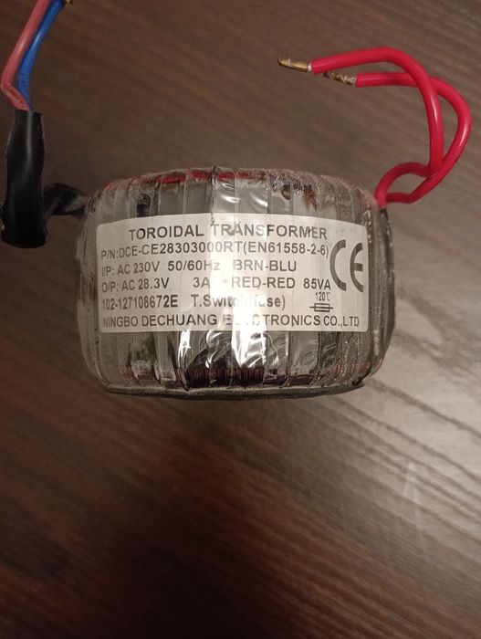 Transformator toroidalny 28,3V 3A