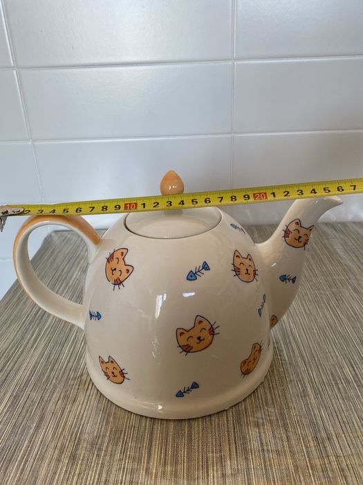 Blue de chá pintado à mâo