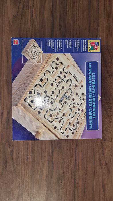 Jogo Labirinto em madeira  completo com caixa