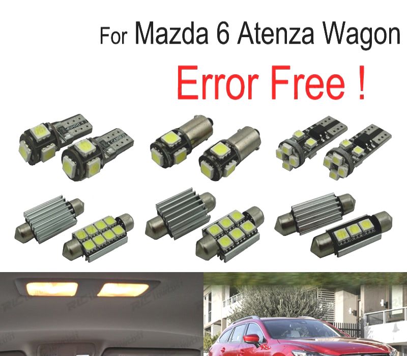 KIT COMPLETO 9 LAMPADAS LED INTERIOR PARA MAZDA 6 ATENZA WAGON 13-